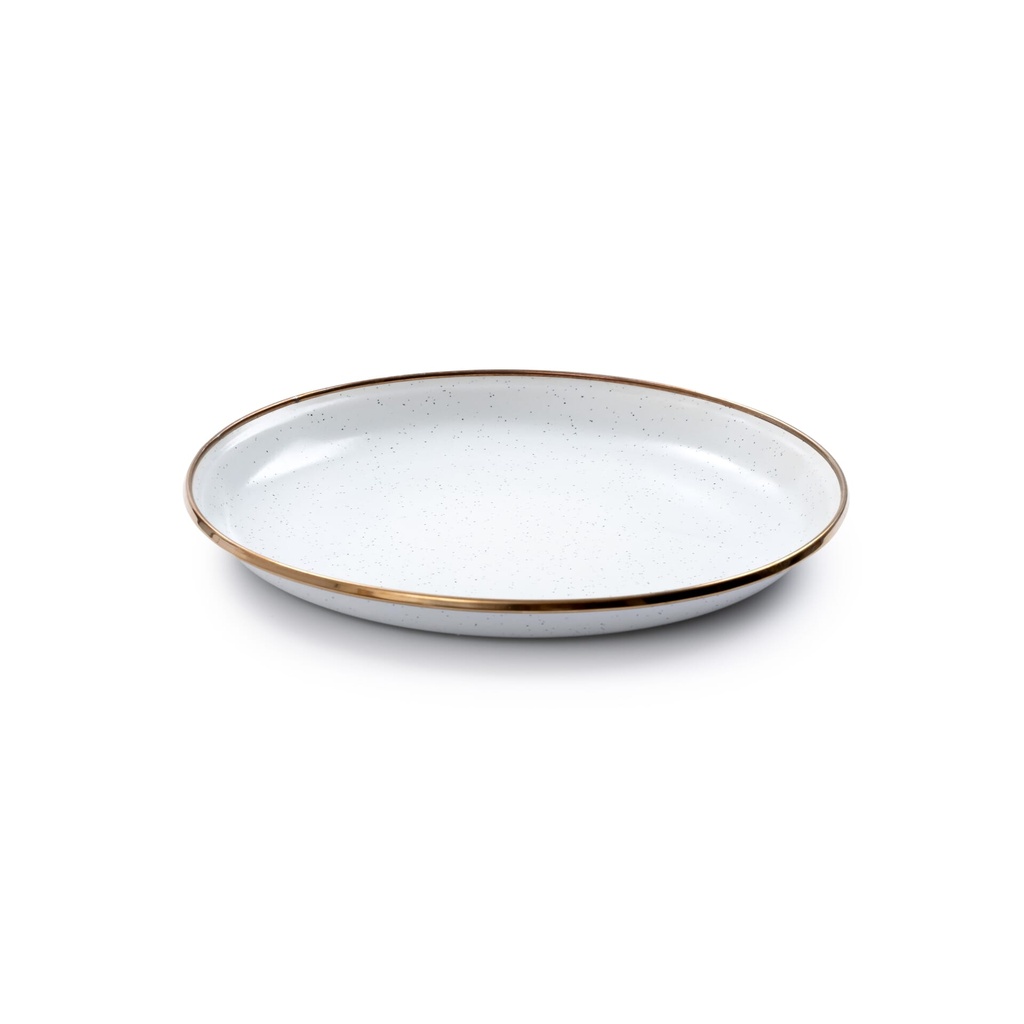 [CKW-392] BareBones - Enamel Salad Plate Eggshell - set of 2 Image 