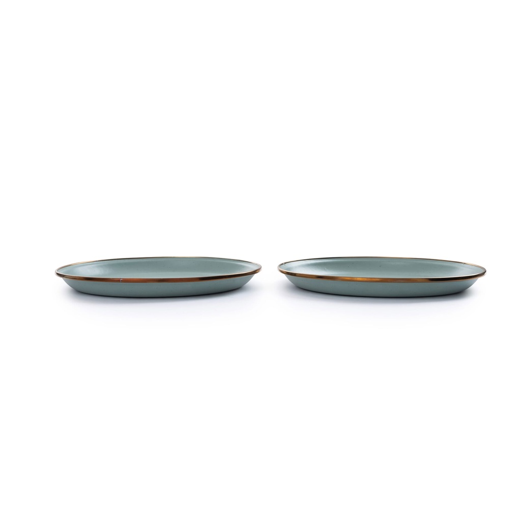 [CKW-427] BareBones - Enamel Salad Plate Green- set of 2 Image 