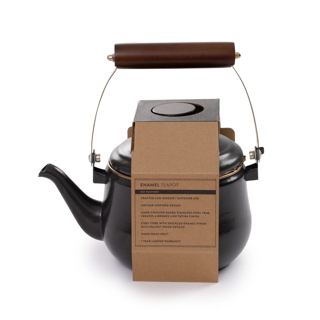 [CKW-348] BareBones - Enamel Teapot Charcoal Image 