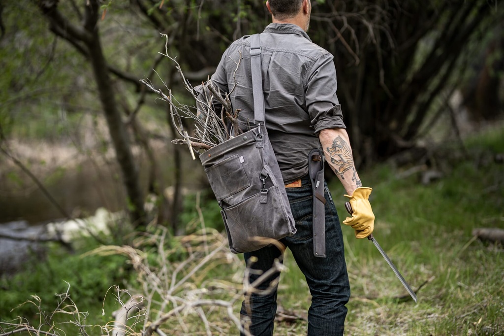 [GDN-068] BareBones - Gathering Bag/waxed canvas (Slate Gray) Image 