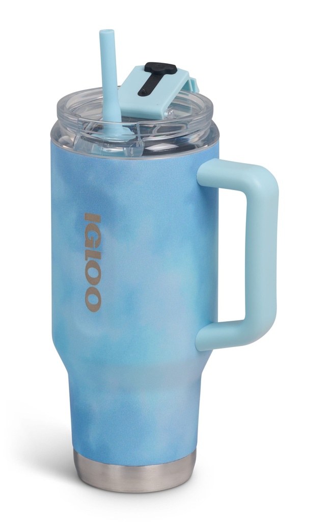 [00071309] IGLOO - 32 Oz Flip ‘n’ Sip Travel Mug - powder Blue  Image 