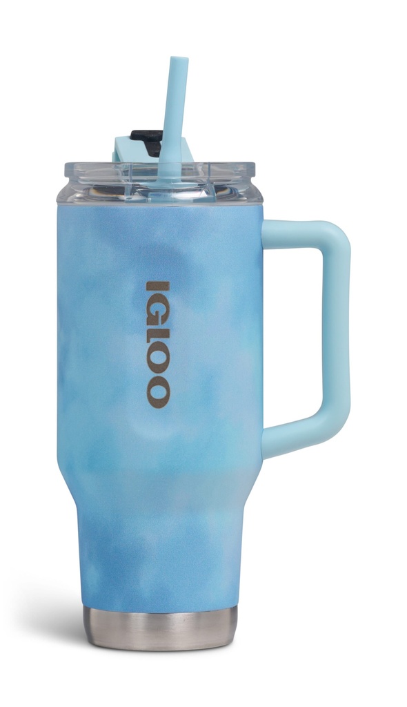 [00071309] IGLOO - 32 Oz Flip ‘n’ Sip Travel Mug - powder Blue  Image 