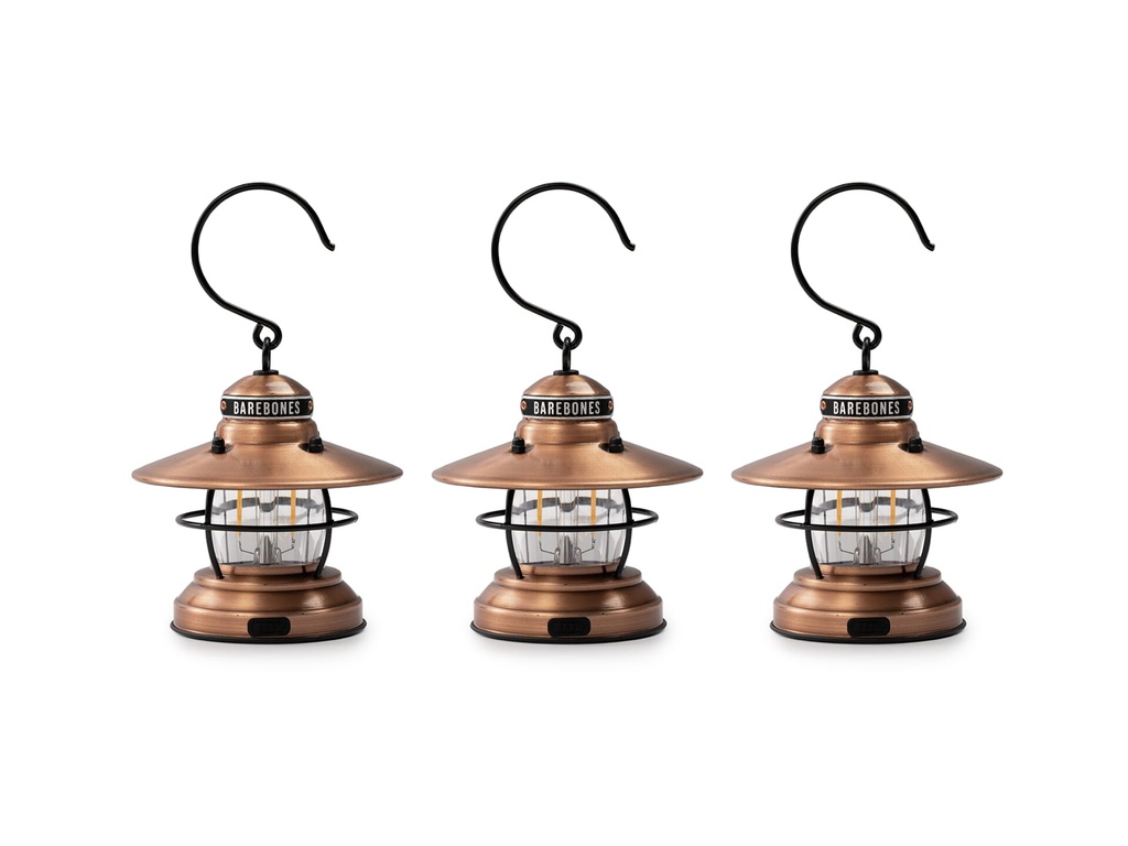 Barebones - Edison Mini Lantern (Copper) 3 pack