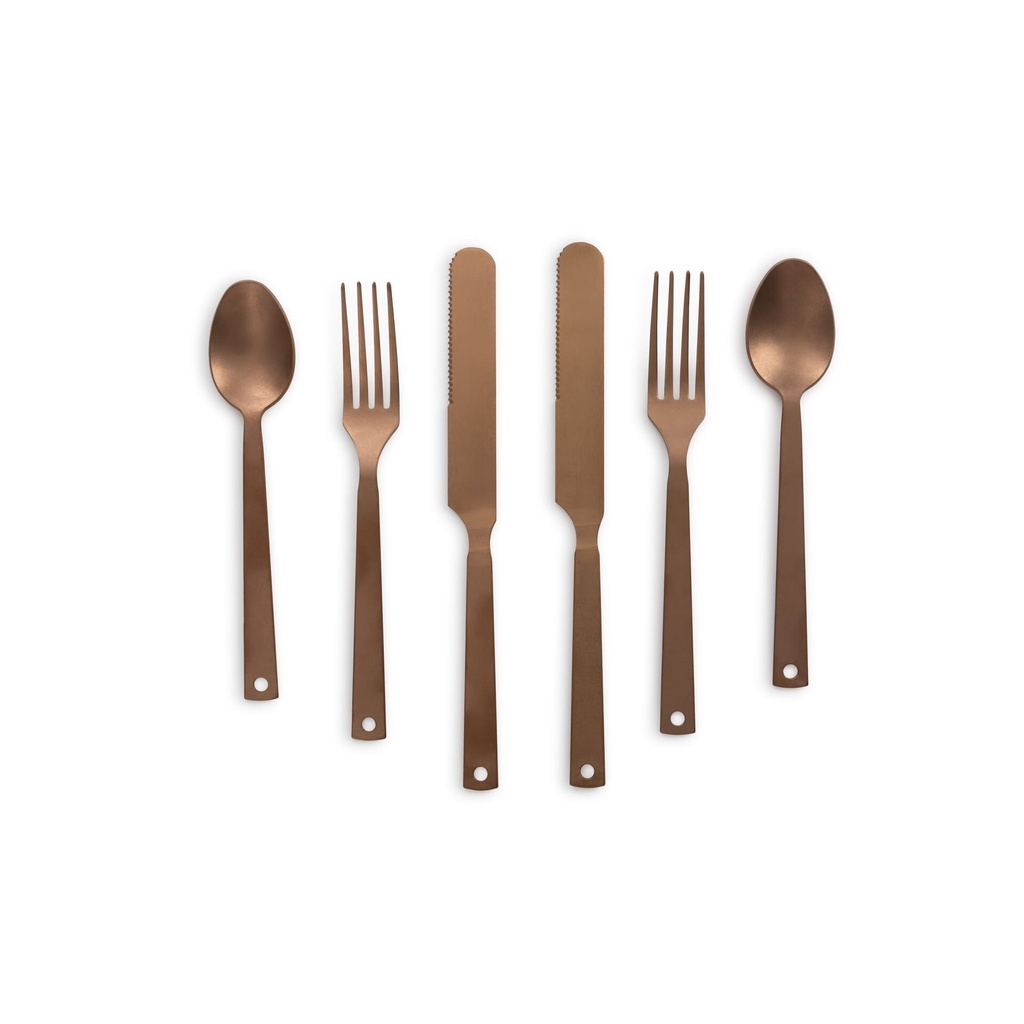 BareBones - Flatware -Matte Copper - set of 2