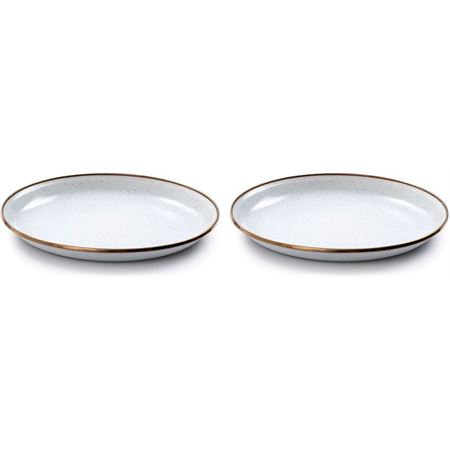 BareBones - Enamel Salad Plate Eggshell - set of 2