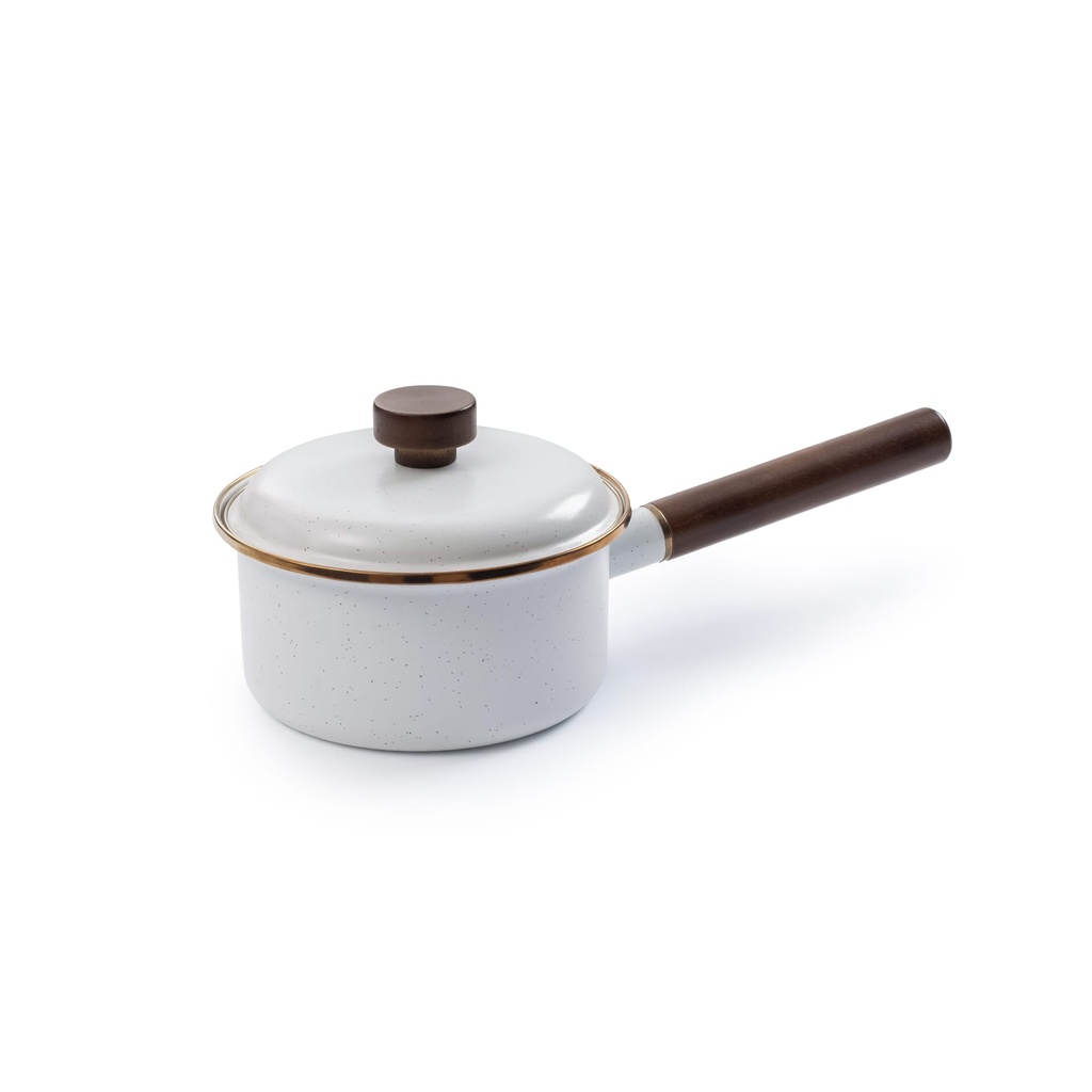 BareBones - Enamel Saucepan Eggshell