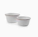 BareBones - Enamel Mixing Bowl Set of 2 Eggshell