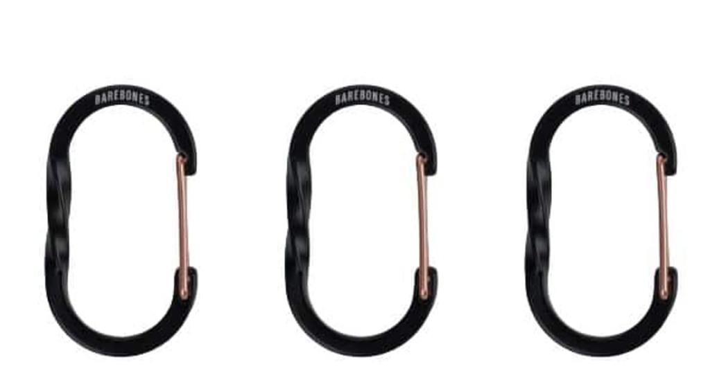 BareBones - Wiregate Carabiner Small 3pc - Black