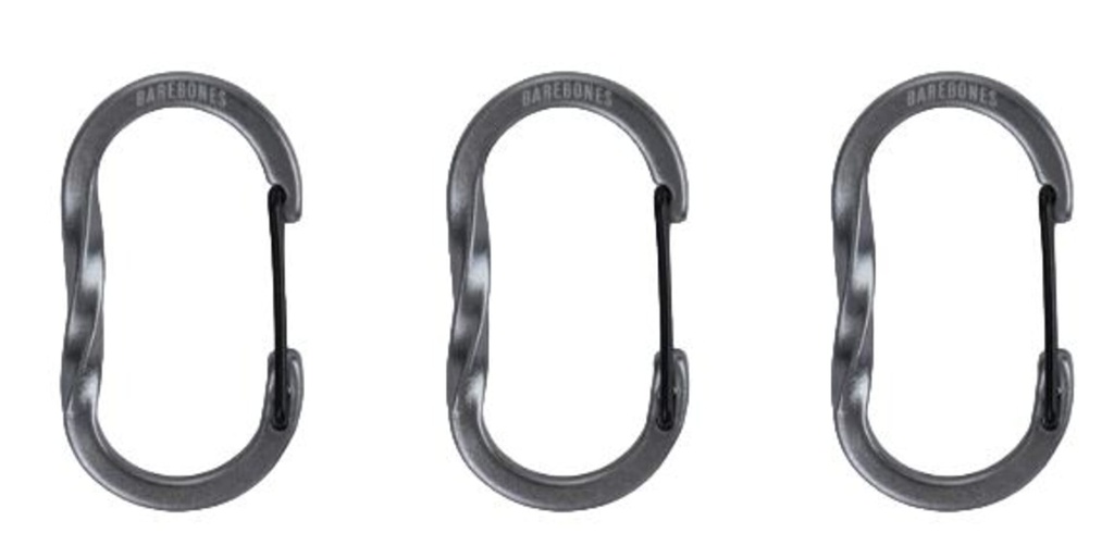 BareBones - Wiregate Carabiner Small 3pc - Gunmetal