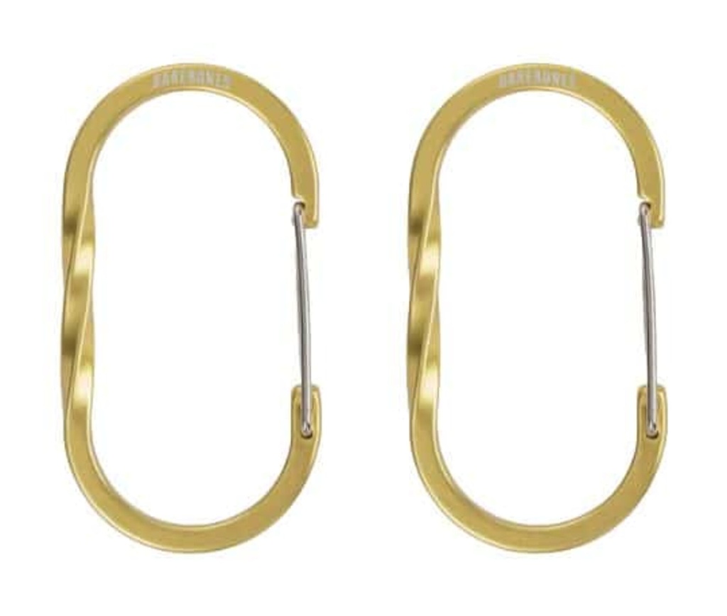 BareBones - Wiregate Carabiner Medium 2pc - Gold