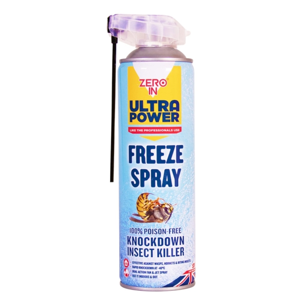 STV  Freeze Spray Knockdown Insect Killer - 500ml Dual Action Aerosol