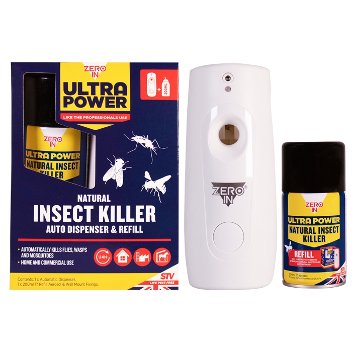 STV  Natural Insect Killer Auto Dispenser Kit - 200ml Aerosol