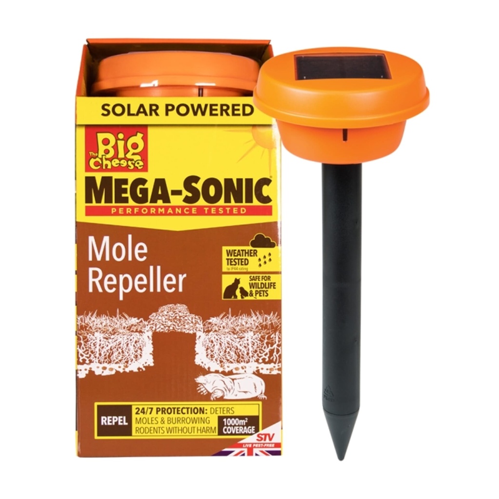 STV  Hi-Vis Mega-Sonic® Advanced Solar Mole Repeller