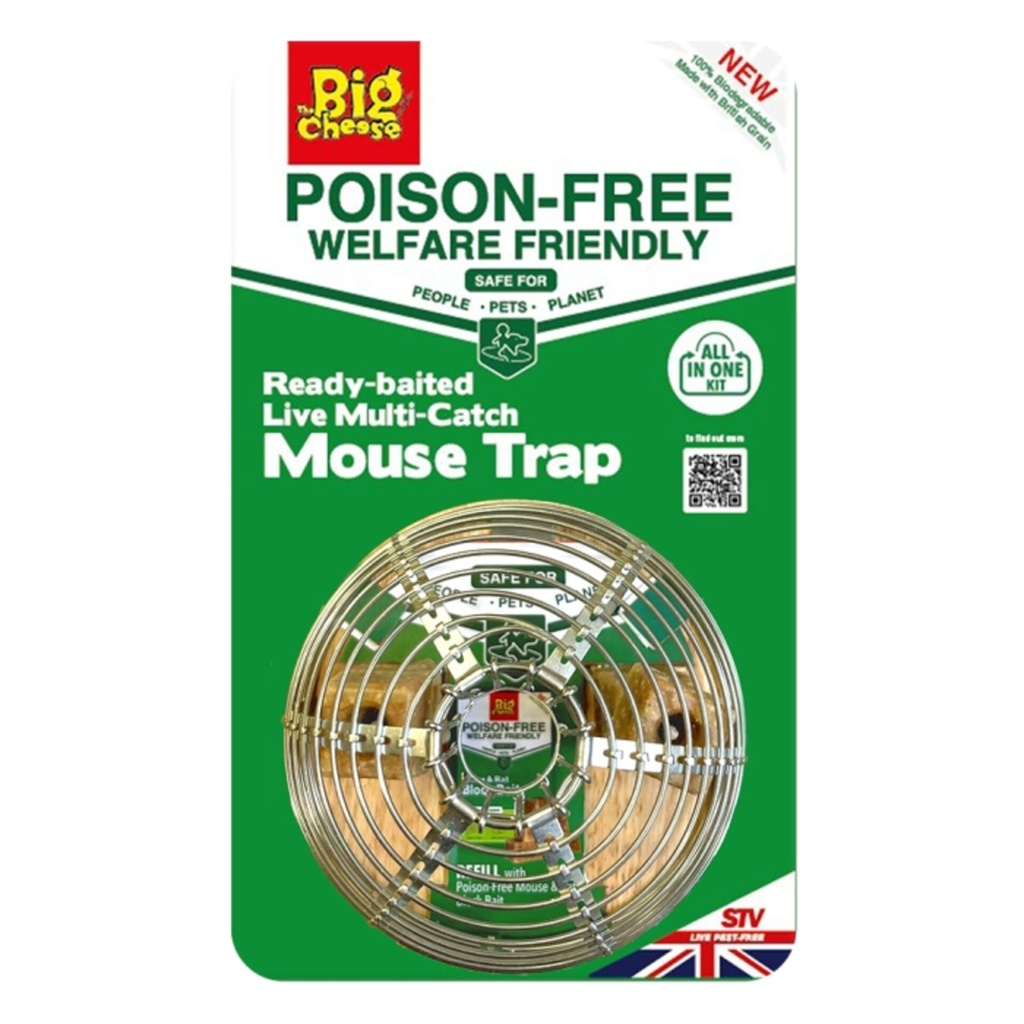 STV  Ready-Baited Live Multi-Catch Mouse Trap - 2 Colours