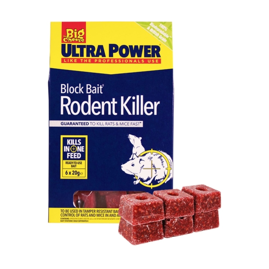 STV  Block Bait Rodent Killer - 20g x 6