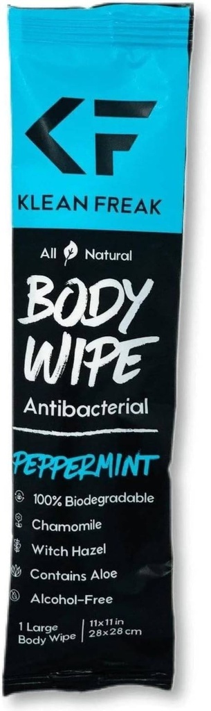 Klean Freak - Body Wipes - Single Sachet - Peppermint