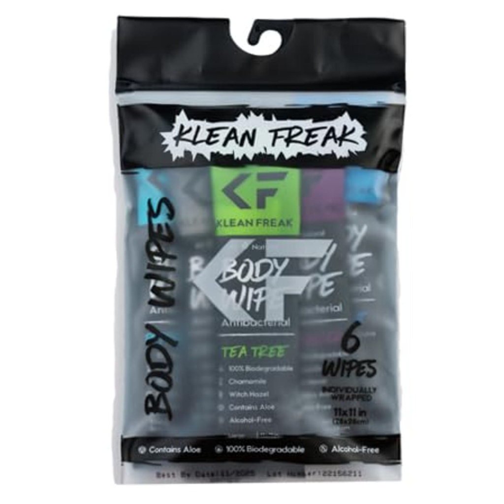 Klean Freak Body Wipes - Trial Pack - 6 Wipes 