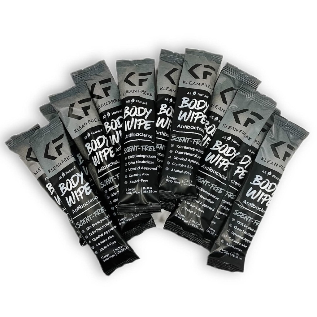 Klean Freak - Body Wipes - Dozen Pack - Scent Free