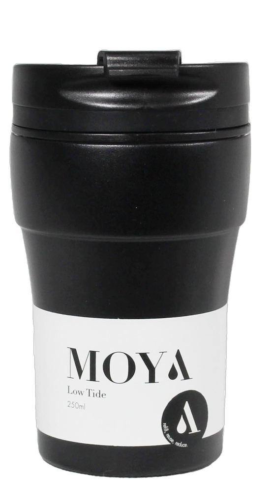 Moya "Low Tide" 250ml Travel Coffee Mug Black/Black