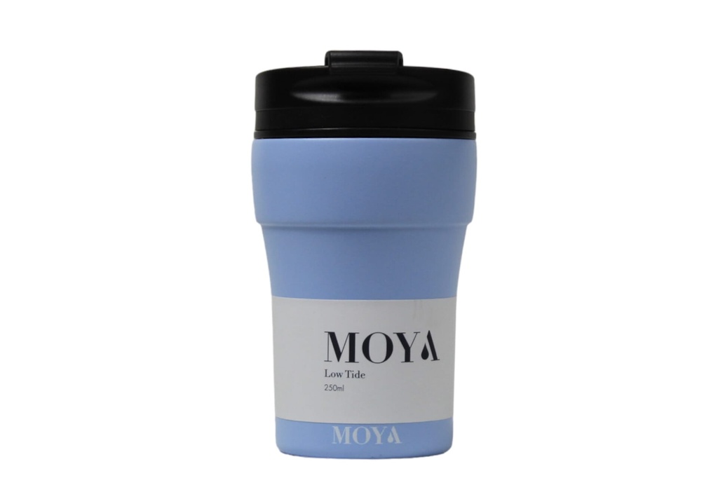 Moya "Low Tide" 250ml Travel Coffee Mug Black/Powder Blue 