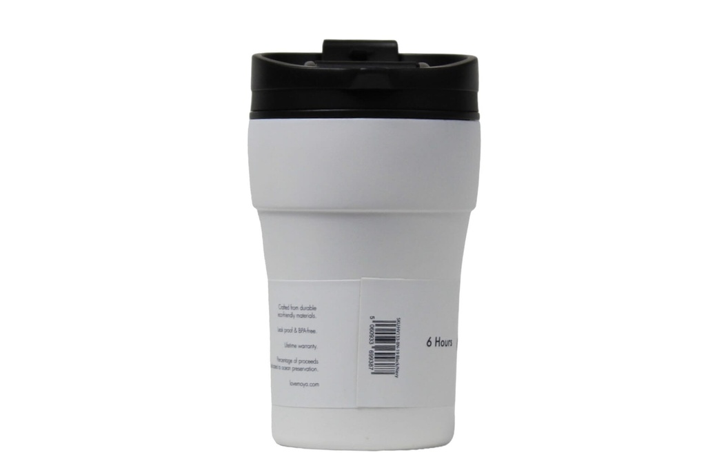 Moya "Low Tide" 250ml Travel Coffee Mug Black/White