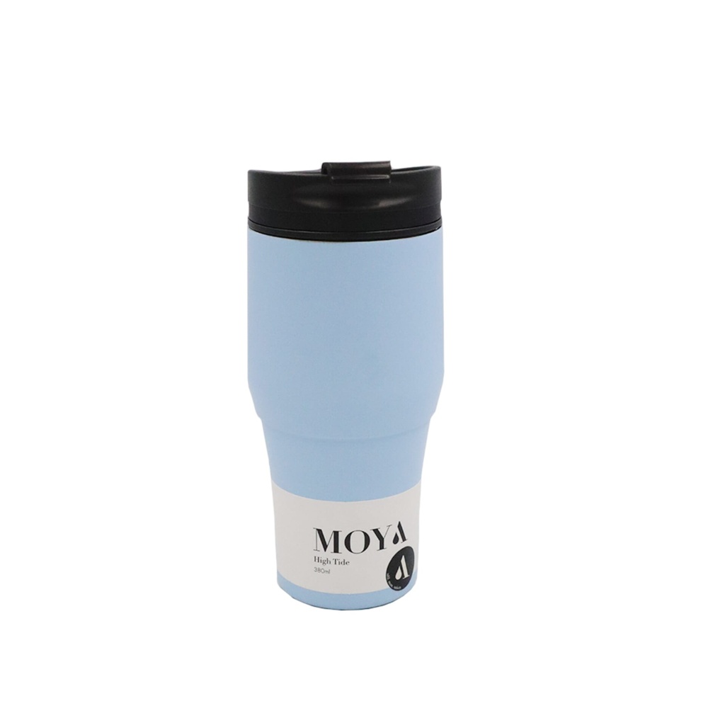 Moya "High Tide" 380ml Travel Coffee Mug Black/Powder Blue 