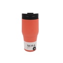 Moya "High Tide" 380ml Travel Coffee Mug Black/Coral