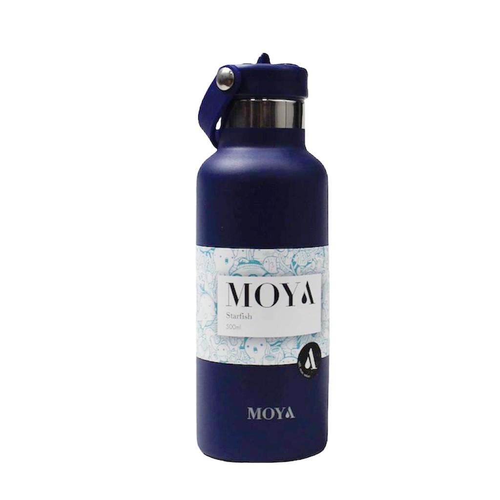 Moya "Starfish" 500ml Insulated Sustainable Water Bottle Navy