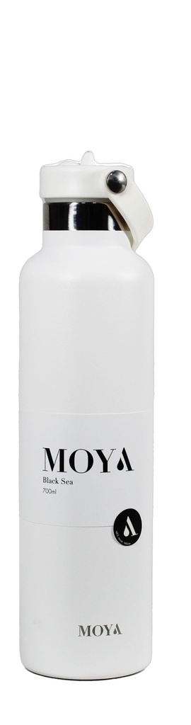 Moya "Black Sea"  700ml Insulated Sustainable Water Bottle White