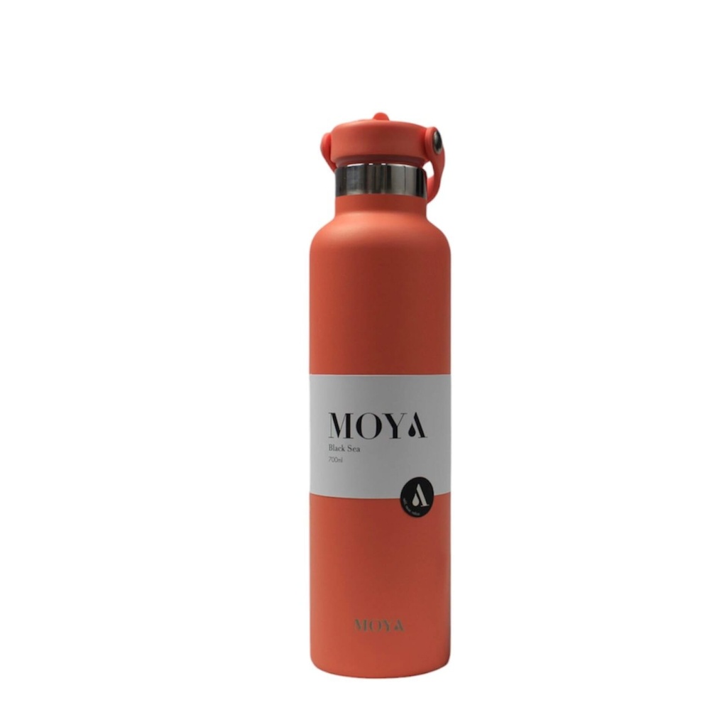 Moya "Black Sea"  700ml Insulated Sustainable Water Bottle Coral