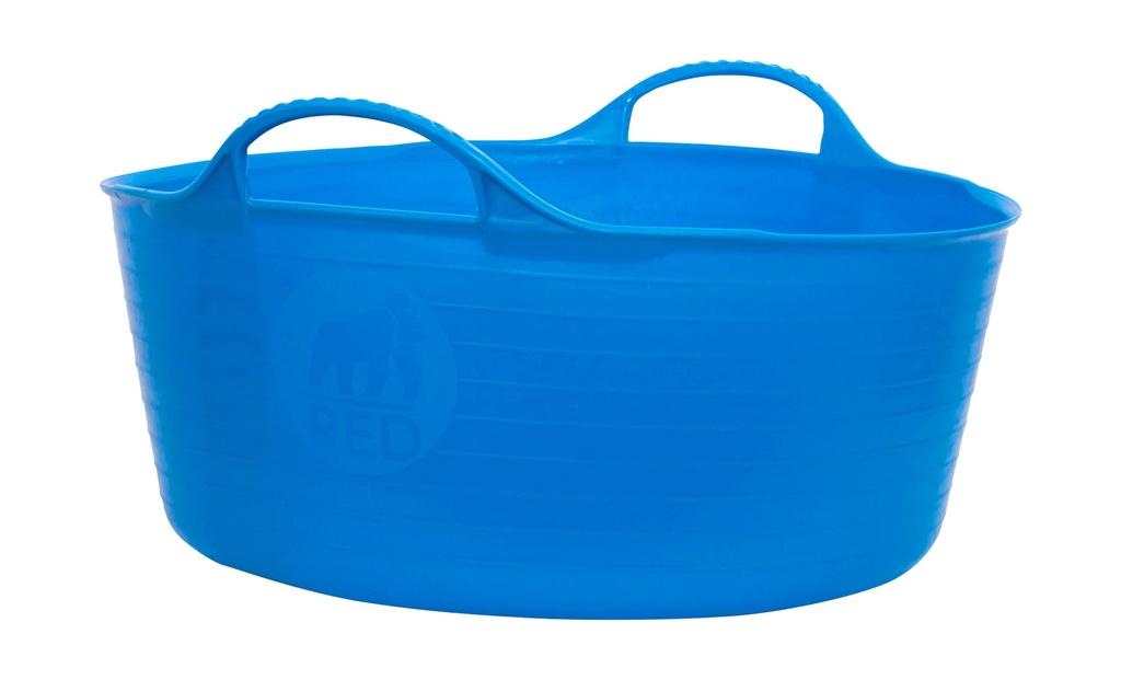 Red  Gorilla - Gorilla Tubs & Recycled Black Tubs - Small Shallow 15L- Blue