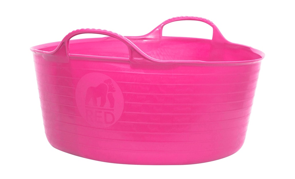 Red  Gorilla -  Tubs & Recycled Black Tubs - Small Shallow 15L Pink