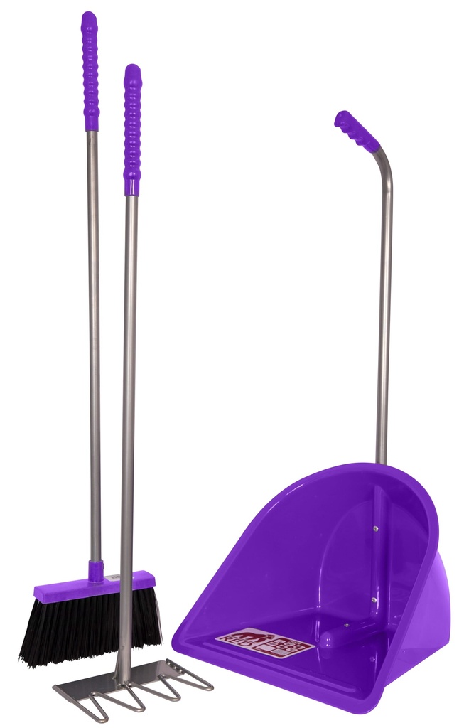 Red  Gorilla - Tidee Companion Set - Purple (Tidee + Rake + Broom)