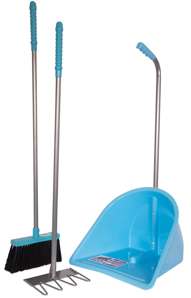 Red  Gorilla - Tidee Companion Set - Sky Blue (Tidee + Rake + Broom)