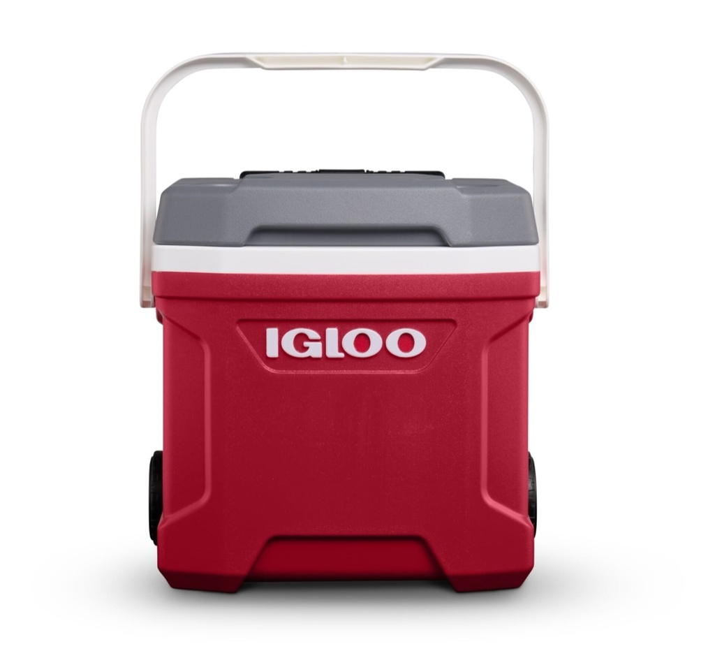 Igloo-Latitude 16 Roller Cooler - Industrial Red /Meteorite