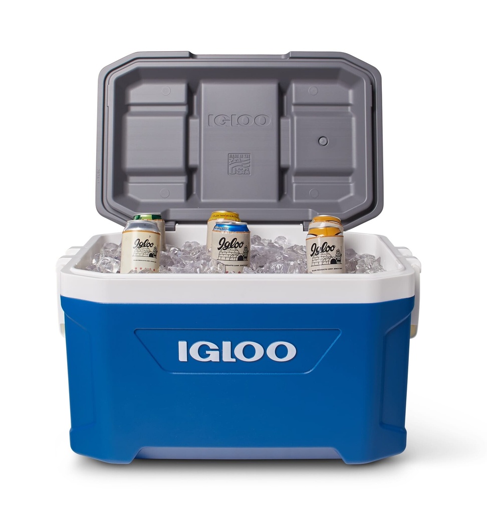 00050338-Igloo-Latitude 52 Cooler Box - Indigo Blue / Meteorite