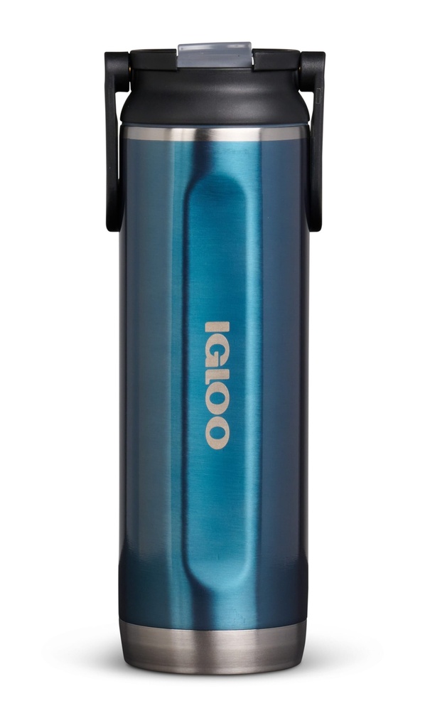 00071086-Igloo-20 Oz Stainless Steel Sport Sipper Bottle - Modern Blue 