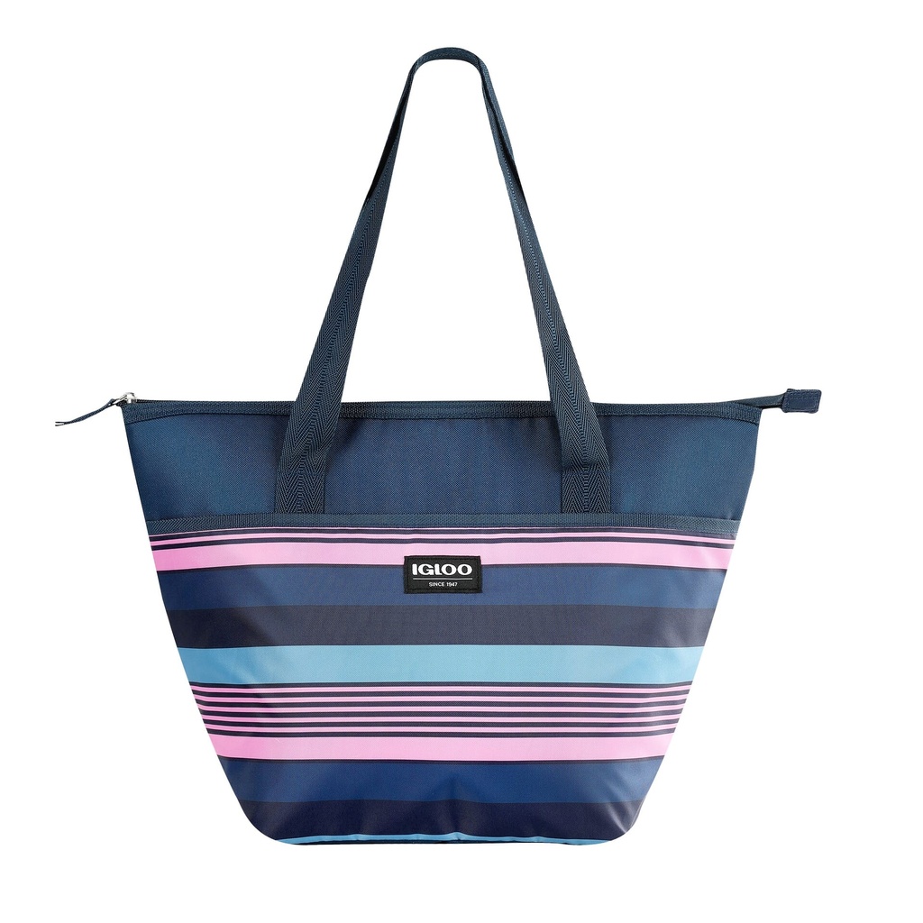 00066264-Igloo-Essential Tote Opp Print Basics - Navy Stripe 