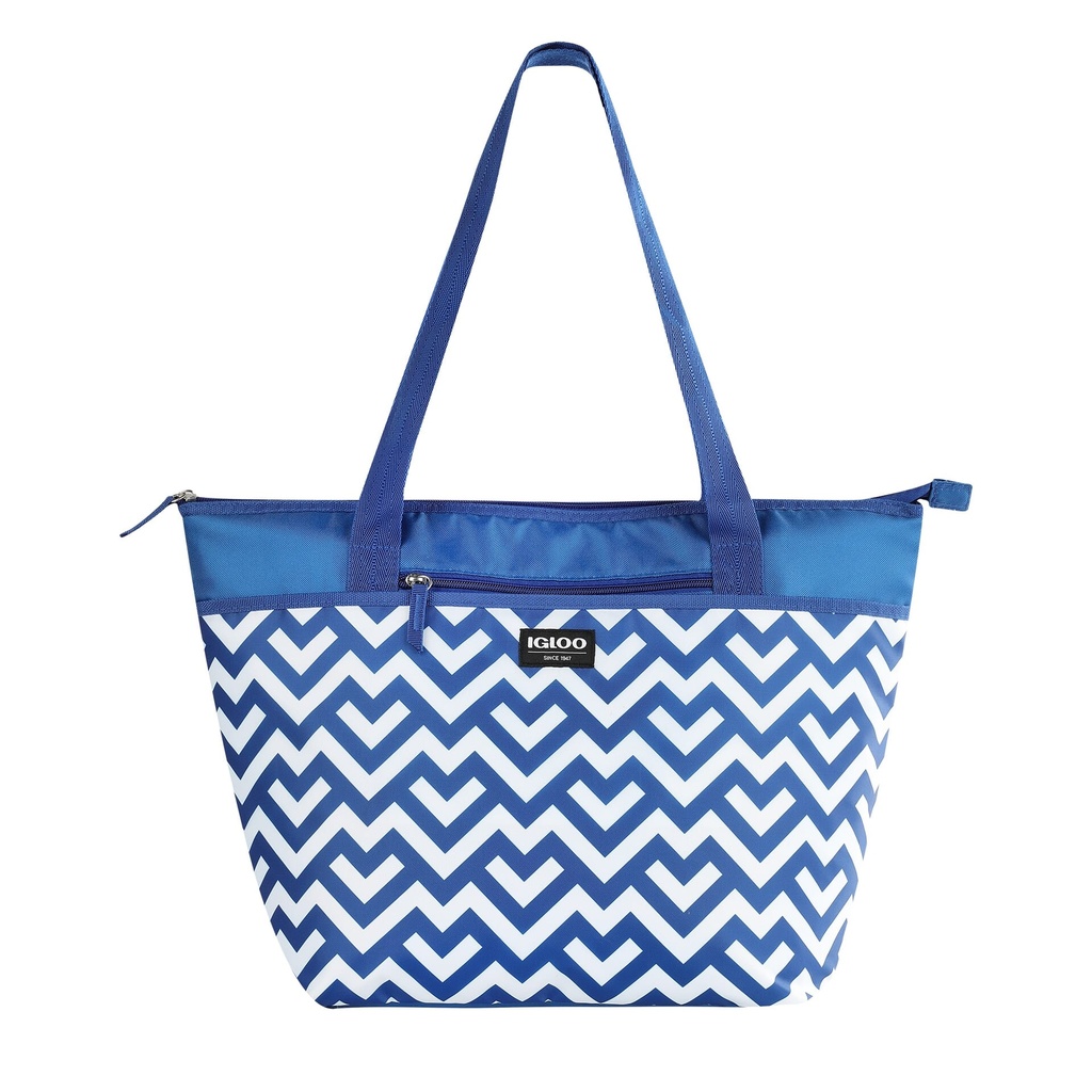 IGLOO-30 Can Essential Tote Cooler Bag  - Blue Trellis