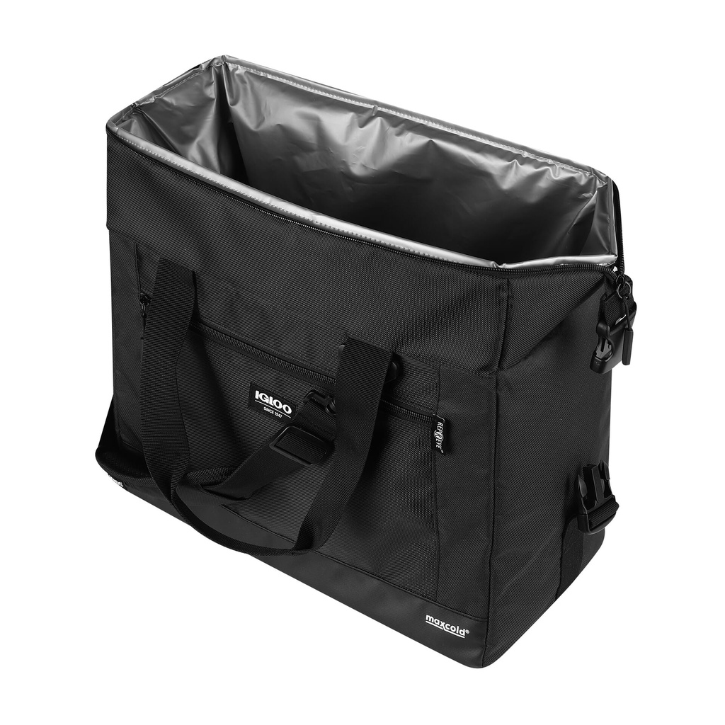 00066156-Igloo-Snapdown Maxcold Repreve Eco-Friendly 36-can Cooler Bag - Black 