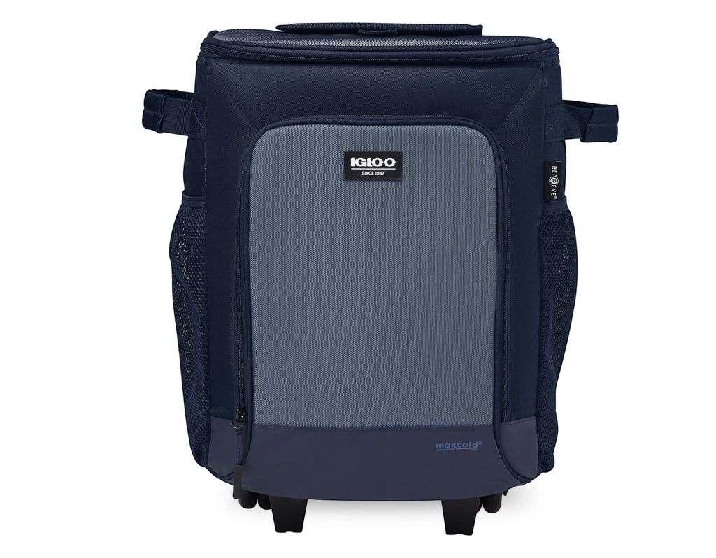 IGLOO-Collapsible Roller Maxcold Evergreen Cooler - Blue