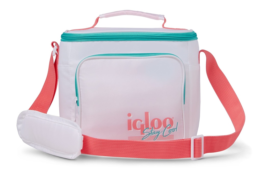 00060932-Igloo-Retro Square Cooler Lunch Bag - White 