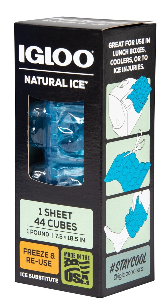 IGLOO-Maxcold Natural Ice Sheet 44 Cube - Blue 