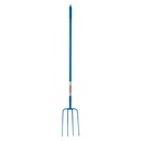 Red Gorilla - 4 Prong Manure Fork Straight Handle - Blue (48” Straight Handle)