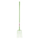 Red Gorilla - 4 Prong Manure Fork Straight Handle - Pistachio (48" Straight Handle)