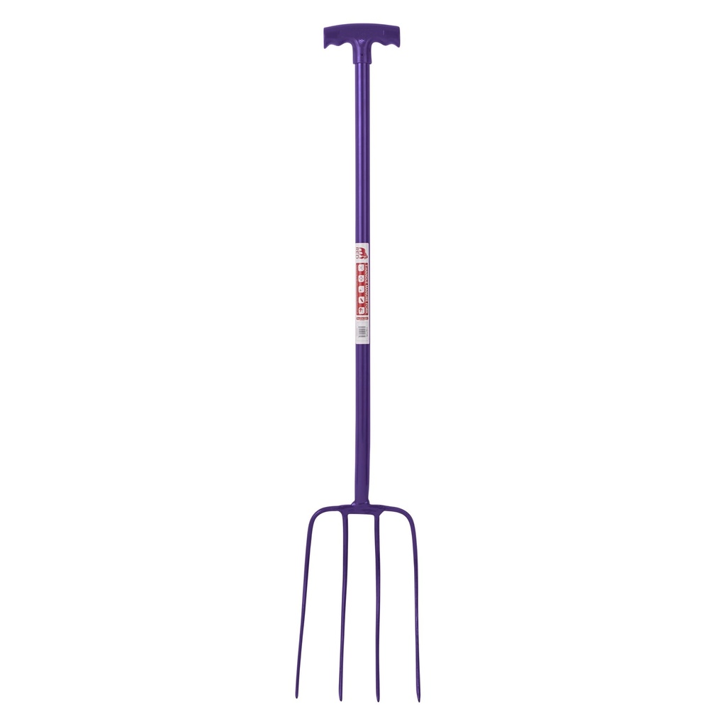 Red  Gorilla - 4 Prong Manure Fork T-Handle - Purple (T-Handle)