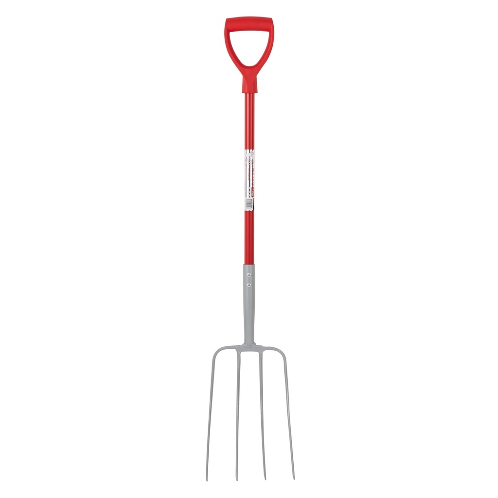 Red  Gorilla - 4 Prong Manure Fork D Handle - Red (D Handle)