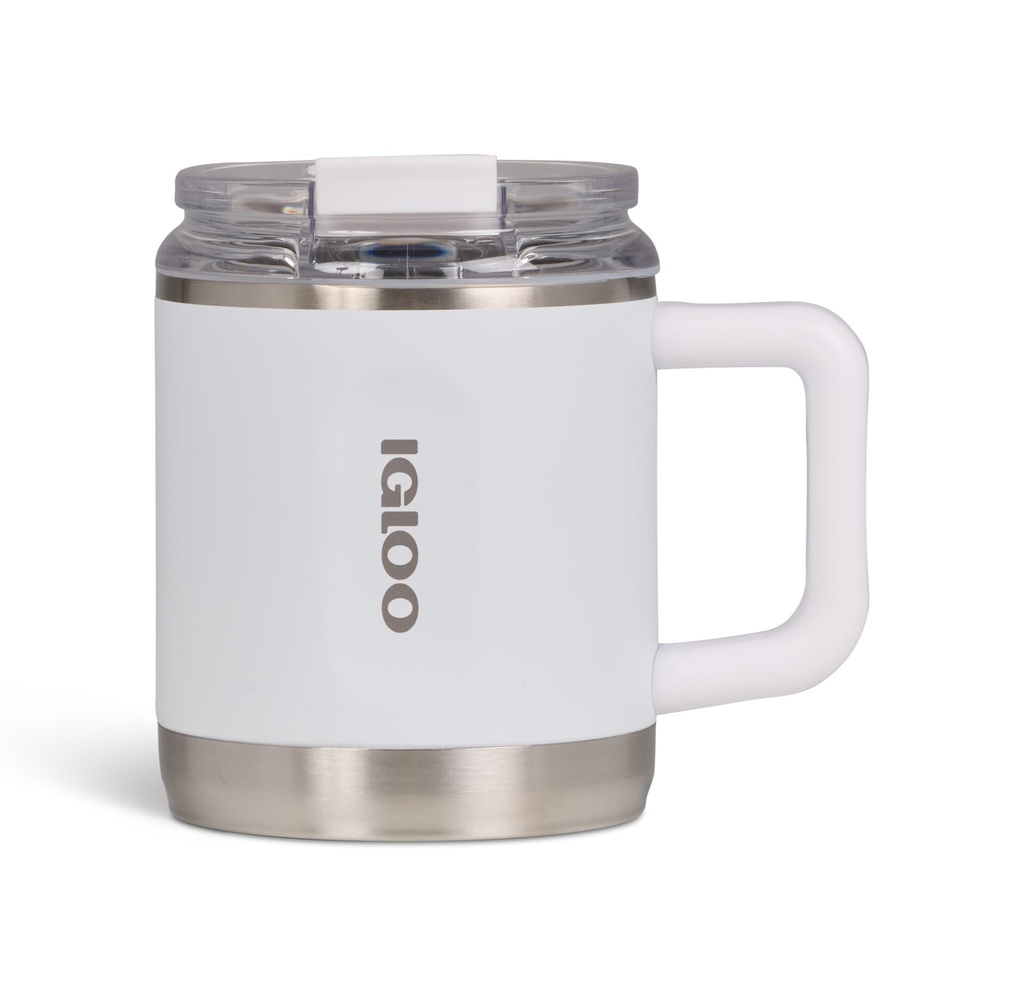 IGLOO - 15 OZ Stainless Steel Coffee Mug  - White 