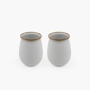 BareBones - Enamel Tumbler Eggshell - set of 2