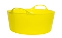 Red  Gorilla - Gorilla Tubs & Recycled Black Tubs - Small Shallow 15L- Yellow 